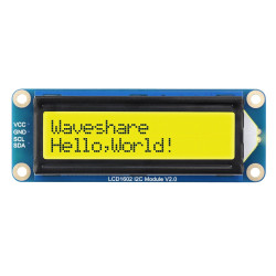 Waveshare Green 16x2 I2C LCD Module - 3.3V/5V with Backlight Control