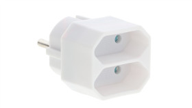 Rozgałęźnik Wtyczkowy 2-Gniazda B/U Euro R-2