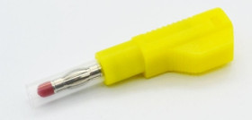 25.450.3 wtyk bananowy 4mm bezpieczny 600V / 32A / CATII, żółty