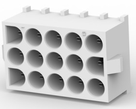 Pin header, 15 pole, pitch 6.35 mm, straight, natural, 641975-1