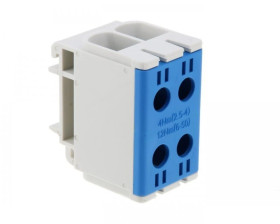 Blok rozdzielczy-odgałęźny 2x1-biegun AL/CU 2,5-50mm2 niebieski montaż płaski i na szynę TH WLZ35/2x50/n 48.250