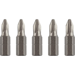 kwb 120040 Philips Bit set 5 pcs CV steel 1/4&quot; C 6.3 shaft