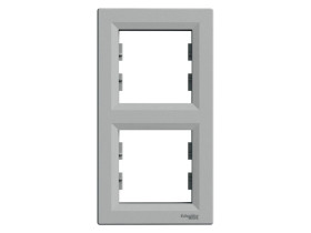 ASFORA Ramka 2 podwójna pionowa aluminium EPH5810261 SCHNEIDER ELECTRIC