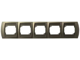 GAZELA Ramka 5 pięciokrotna pozioma satyna R-5JH/16 OSPEL