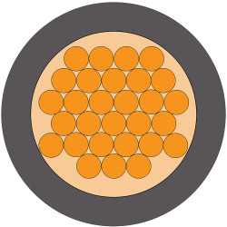 Przewód montażowy 1,5mm² Szary RS PRO PVC 16 AWG 750 V dł. 100m 27/0,25 mm +70°C IEC 60332-1