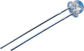 LED, THT, round, Ø 5.9 mm, white, 1300 to 2200 mcd, 90°, 484WC1F-W5-3P