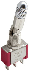 C & K Switches 7107L41DCKE22 Przełącznik dźwigienkowy, 1 x wł/wył/(wł), 20 V/AC, 20 V/DC, 0.4 A, 1 szt.