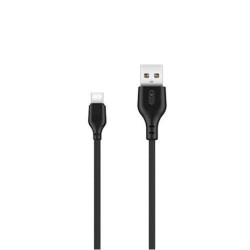 Kabel USB/USB-C 2m 2,1A czarny silikon XO-NB103