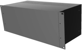 Aluminum enclosure, (L x W x H) 178 x 422 x 203 mm, black (RAL 9005), IP20, RM4U1908VBK