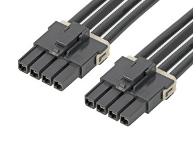 Kabel przewód-płytka, Mega-Fit, 600 V, 25 A, raster: 5.7mm, 150mm, Cyna, Czarny