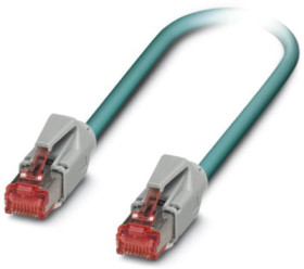 Network cable, RJ45 plug, straight to RJ45 plug, straight, Cat 5, SF/UTP, PUR, 3 m, blue, 1420429