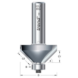 Trend 46/360 x 1/2 TCT Bearing Guided Chamfer 45&#xB0; 35.1 x 12mm