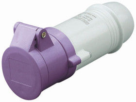 Złącze przemysłowe - zasilające 16A Gniazdo 20 → 25 V. 2P Żeński Scame Fioletowy Montaż na kablu IP44