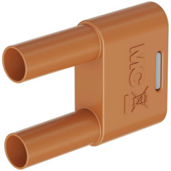St&#xE4;ubli 664012-30 SKS-4N-19 Connector 4mm Pin Orange Insulated Brass Plug