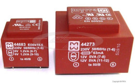transformator MYRRA 24235 ( 44231 ) 5VA U1=230V U2=12V 400mA EI42-14,8
