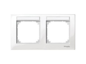 MERTEN M-PLAN Ramka 2 podwójna pozioma z polem opisowym biały polarny MTN514219 SCHNEIDER ELECTRIC