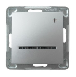 IMPRESJA Łącznik krzyżowy z podświetleniem niebieskim srebrny ŁP-4YS/m/18