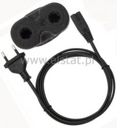 Kabel sieciowy SN 14 dwustronny 2,5m czarny ósemka