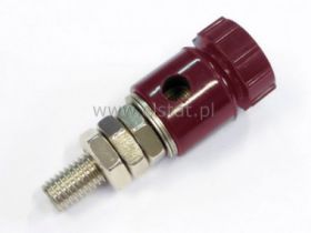 Gniazdo banan 70/26mm M10 czerwone,