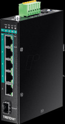 TI-PG541I 6-Port Industrie Gigabit PoE+ DIN-Rail switch