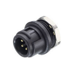 Binder 09-0981-00-04 Male 4 Pin Panel Mount Bayonet with Solder Terminal