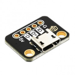 Moduł z gniazdem microUSB - złącze do płytki stykowej - PiHut 106577