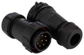 Przemysłowe złącza okrągłe 8, 8-pinowe SY29 Kabel, Układ szeregowy Wtyczka, gniazdo RS PRO