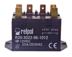 Przekaźnik przemysłowy 2Z 25A 250V AC 12V DC IP50 AgSnO2 R20-3022-96-1012 2611751
