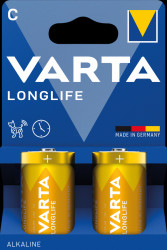 04114101422 Longlife, alkaline battery, C (Baby), pack of 2