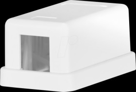 EC020400003 Keystone junction box, 1-port, surface-mounted, without module