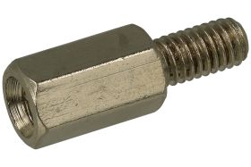 Dystans; DMM3ZW8; M3; zewnętrzny/wewnętrzny; 8mm; 6mm; 7mm; 5mm; tulejka dystansowa gwintowana; sześciokątna; mosiądz niklowany;