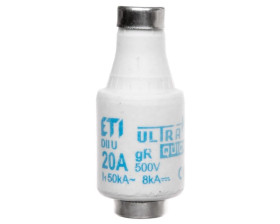 Wkładka bezpiecznikowa 20A DII gR 500V DIIUQ20A E27 004322006