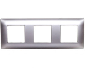 DANTE Ramka potrójna tworzywo ASA inox 454183