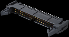 Pin connector, 40-pin, with interlock, straight