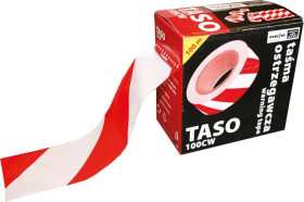 Taśma ostrzegawcza dwustronna. Długość: 100 m