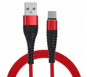 KABEL USB C QC 3,0 3M CZERW.FAST CHAR