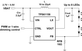30V WLED driver with integrated power Diode