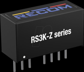 RS3K-0505S/H3 RS3K DC/DC converter, 4.5 - 9 Vin, Single, 5 Vout, 600 mA, SIP8
