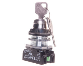 Przycisk sterowniczy 30mm z kluczem bez samopowrotu 2Z NEF30-B2X W0-NEF30-B 2X