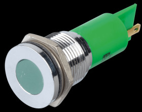 Q16F1CXXG12E Indicator LED, 12 V DC, 16 mm, FASTON, green/BrC
