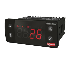Regulator temperatury wł./wył. RS PRO Uz: 10 → 30 V DC wyjście Przekaźnik 3-wyjściowy wejście NTC, PTC 76 x
