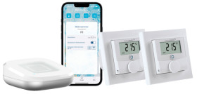 161314A0 + 2X 150628A0 Starter set for smart underfloor heating for 2 rooms