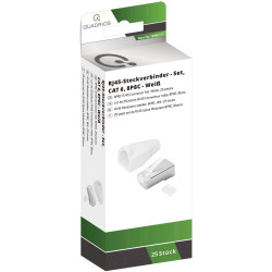 Quadrios 1906C171 RJ-45 Plug Set CAT 6 8P8C White 25 pcs