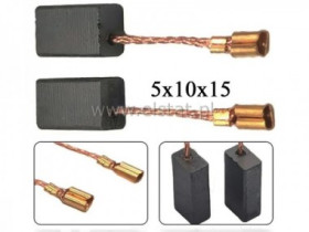 Szczotlka węglowa 5X10X15mm; wyprowadzenie z góry
