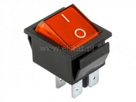 Przeł. kołys. ON-OFF stabilny 4P podśw. 230V 15A