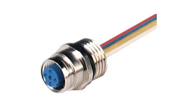 Złącze panelowe M12 żeńskie 4-pinowe D-kodowanie 50V AC/DC 4 A EF12M OCTOPUS