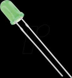 5003G6D-EHB-S LED 5mm, wired, green, 250 mcd, 60°