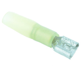 Yellow Heat Shrink 6.3mm Female Spade Crimp Connector