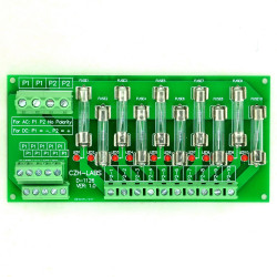 CZH-LABS AC/DC 5~48V Panel Mount 10 Position Power Distribution Fuse Module Board.