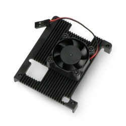 Obudowa-radiator + wentylator - Alloy Heatsink do Raspberry Pi 4B - aluminiowa - czarna